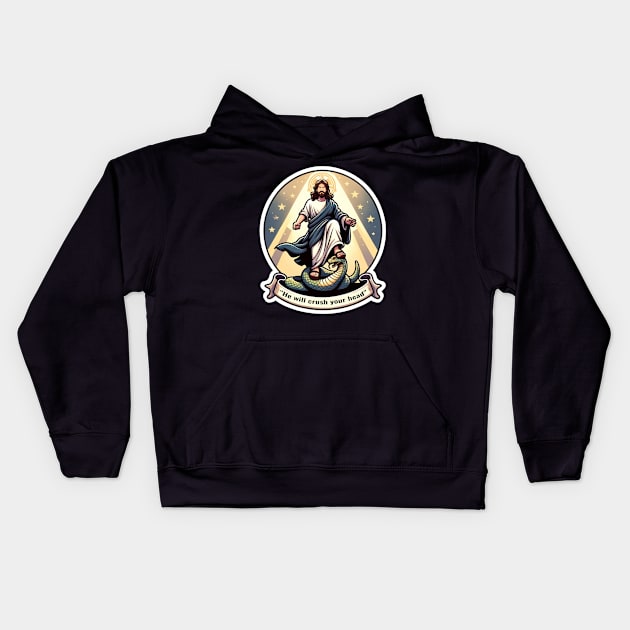 Victory Over Evil - The Savior's Triumph Kids Hoodie by Reformed Fire